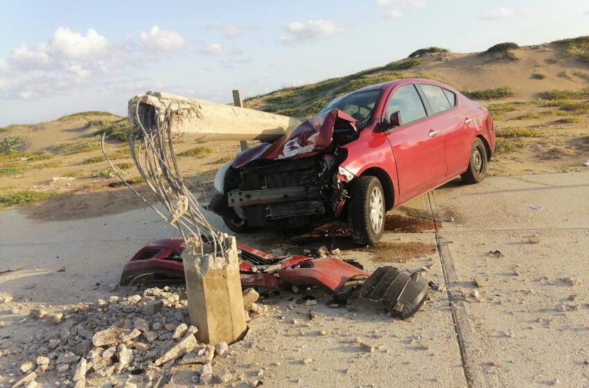  Se registra aparatoso accidente sobre el malecón de Coatzacoalcos