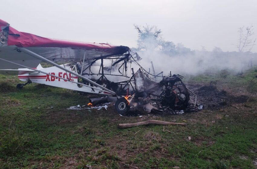  Se desploma avioneta en Cosamaloapan, esta mañana
