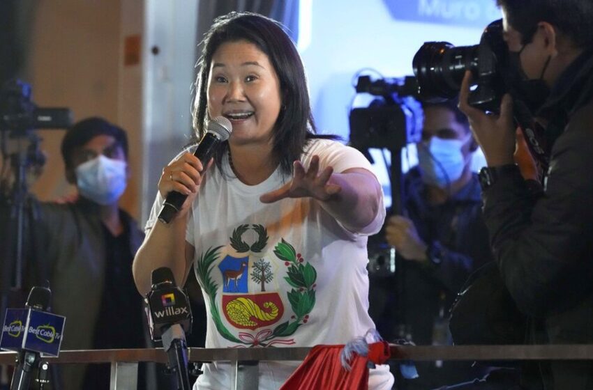  Keiko Fujimori rechaza derrota electoral y sostiene que aún faltan actas por resolver