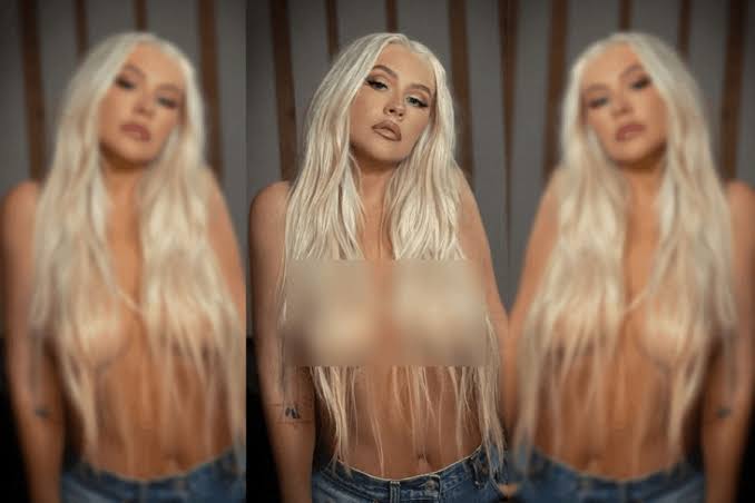  Christina Aguilera posa en topless para anunciar «fiesta» de la comunidad LGBT+