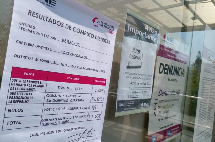  87 mil 638 ciudadanos del Distrito XI en Coatzacoalcos respaldaron a AMLO
