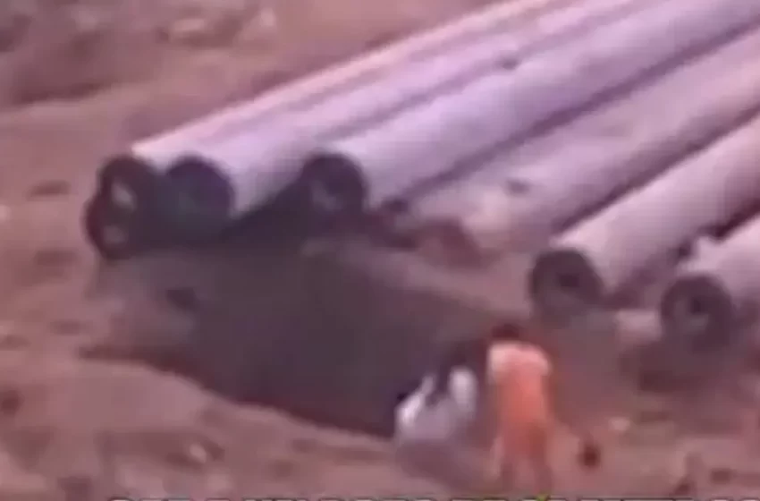  Difunden grabación de niño que cae a un pozo