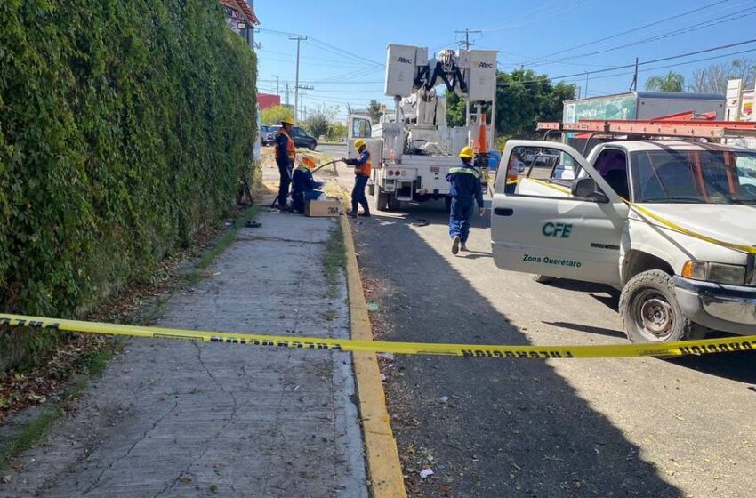  Muere electrocutado cuando intentaba robar cable en una coladera de CFE