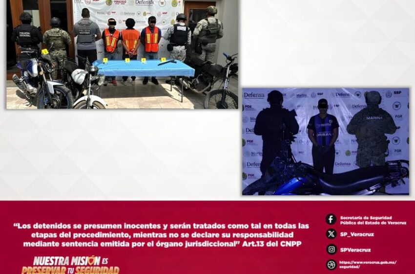  Detienen a casi 40 personas en varios municipios de Veracruz; esto se sabe